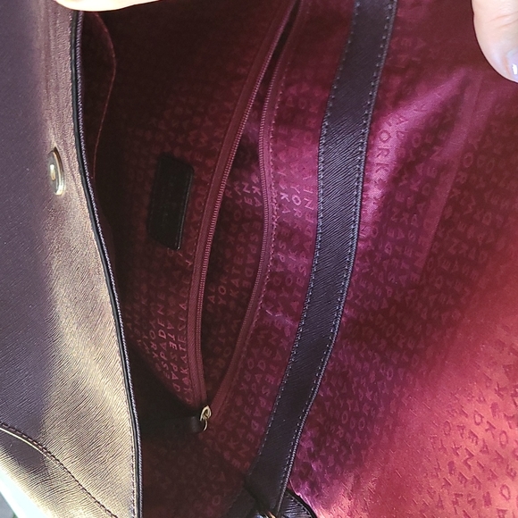 Kate Spade handbag medium size flap close NWOT wine color - Picture 6 of 8